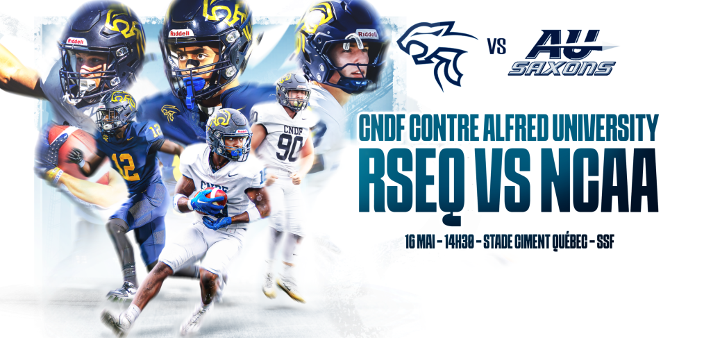 Le Notre-Dame football du CNDF (Division 1 collégial), défendants du Bol d’Or, affrontera Alfred University (NCAA Division 3) !