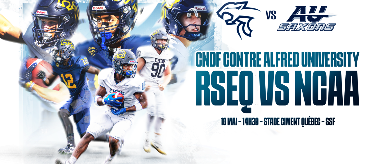 Le Notre-Dame football du CNDF (Division 1 collégial), défendants du Bol d’Or, affrontera Alfred University (NCAA Division 3) !